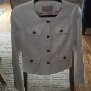 Banana republic White Cropped Blazer